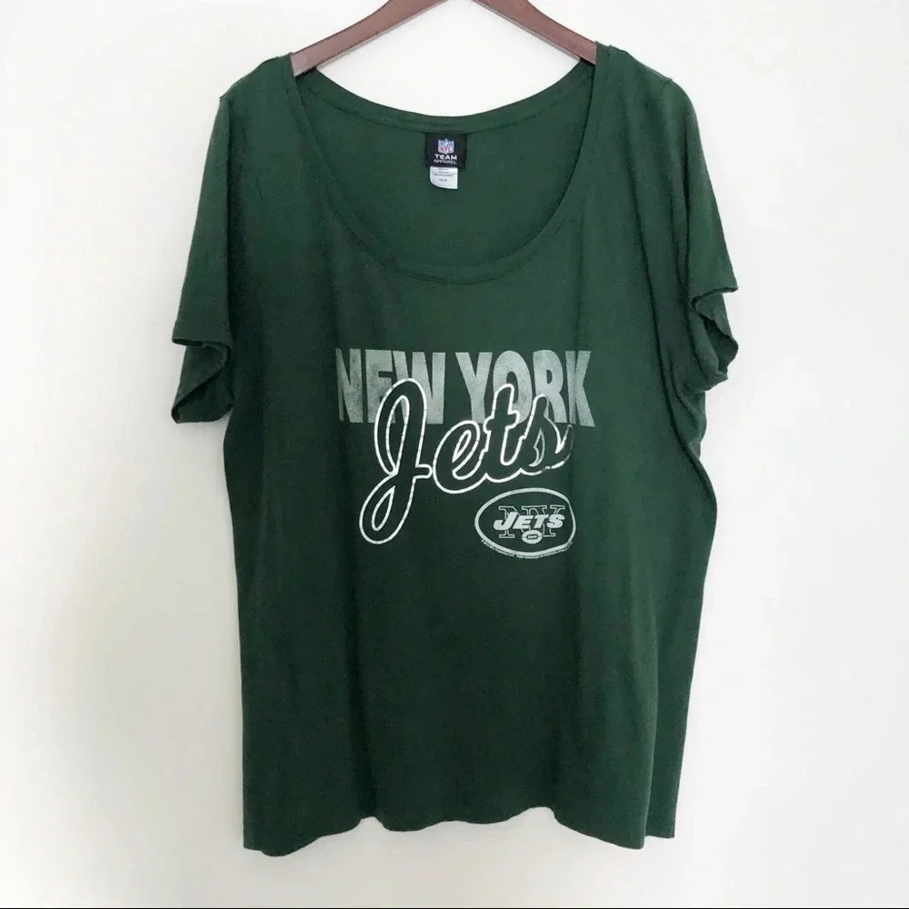 🍁 NFL Team Apparel | Green White Silver Jets Tee